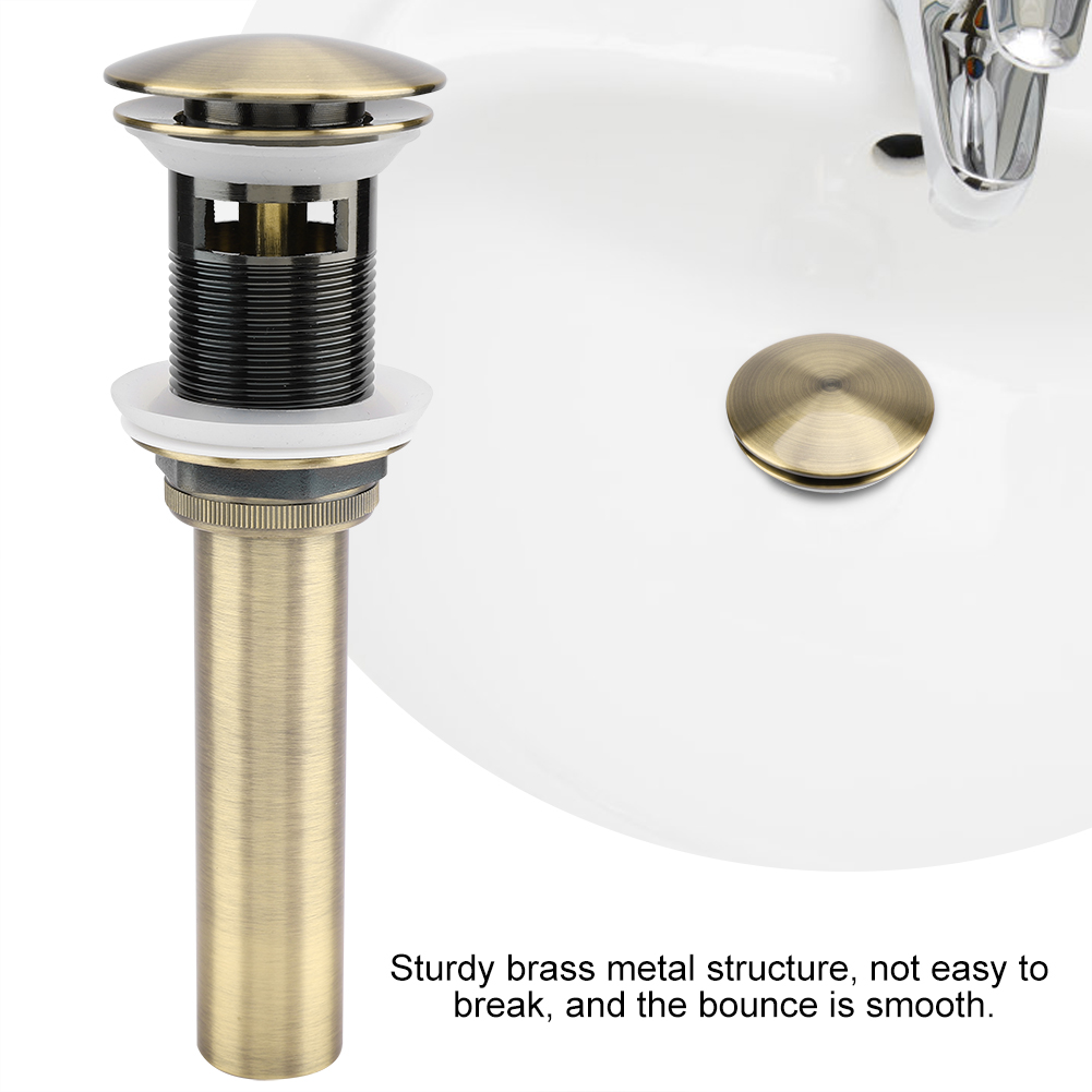 G1 1/4" Messing-waschbecken-ablaufgarnitur Mit Überlauf (grünbronze)