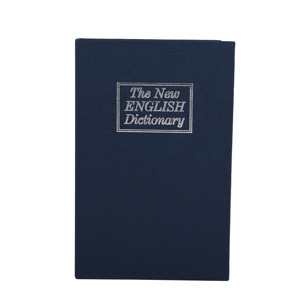 1 Stück Sicherheitsschloss Wörterbuch Safe Geheimbuch Bargeld Schmuck Versteckter Schließfachkasten (dunkelblau)