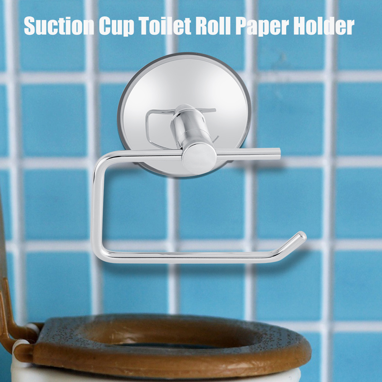 Edelstahl-toilettenpapierrollenhalter Mit Saugnapf Zur Wandmontage