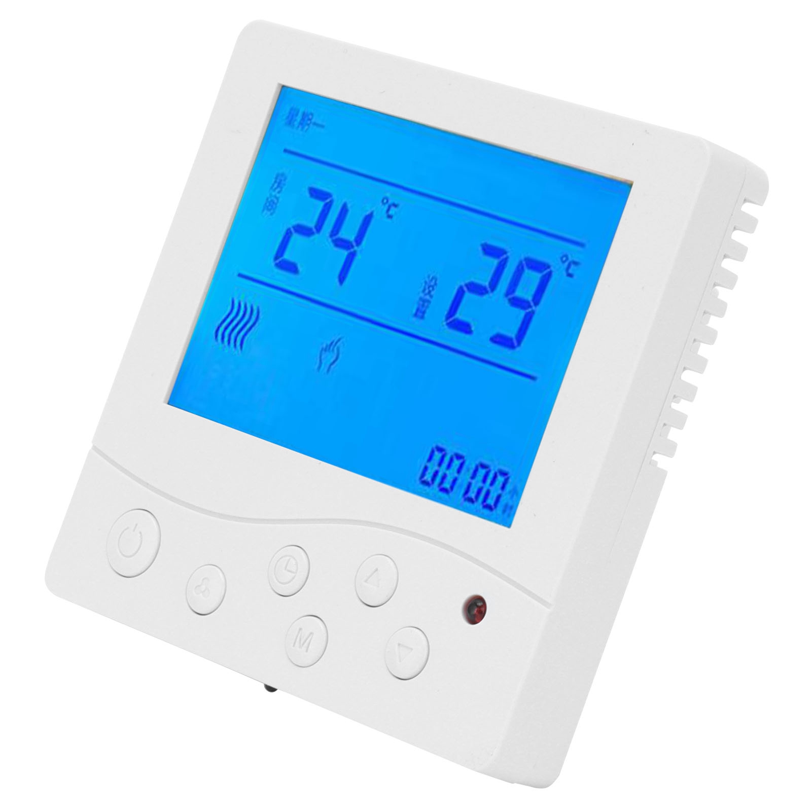 Gebläsekonvektor-thermostat Für Zentrale Klimaanlagen, Intelligenter Lcd-temperaturregler, Thermostatschalter, Ac 220 V