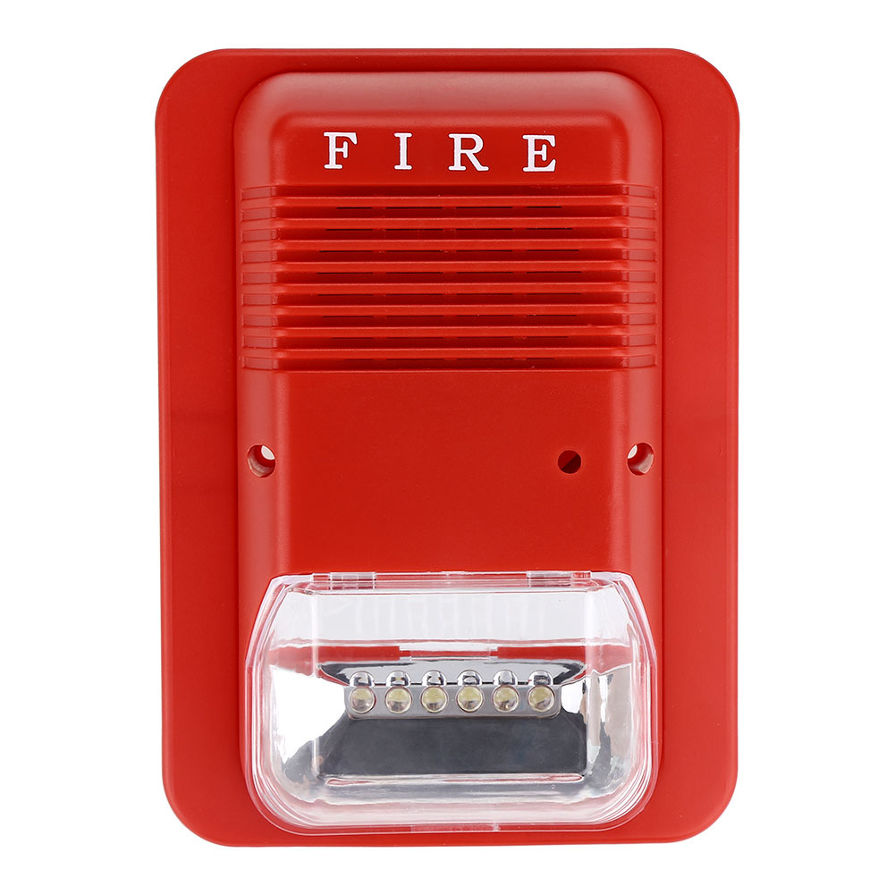 Akustische Und Optische Feueralarmierung Mit Blitzlicht, Hupe Und Sicherheitssensor Für Zuhause, Büro Und Hotel