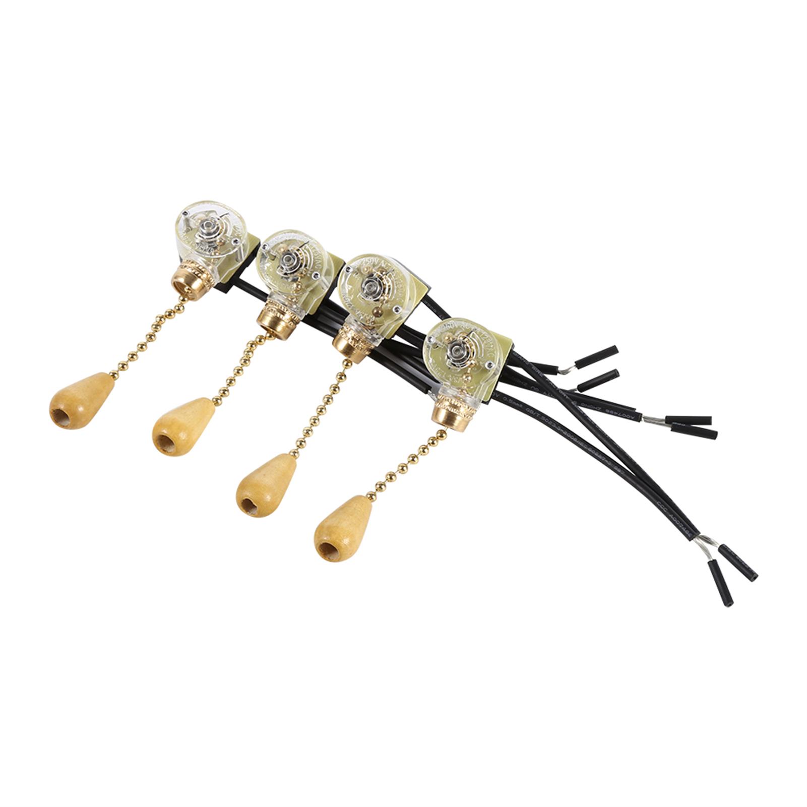 4er-set Universelle Ersatz-zugkettenschalter Für Deckenventilatoren, Lampen Und Wandleuchten (250 V, 125 V)
