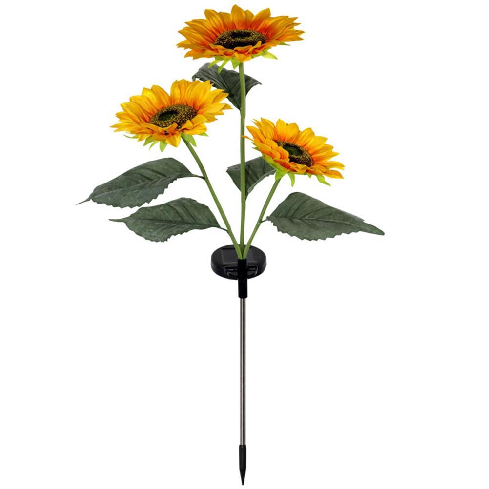 Solarbetriebene Led-gartensteckerleuchten In Sonnenblumenform, Wasserdicht, Für Garten, Terrasse Und Hinterhof