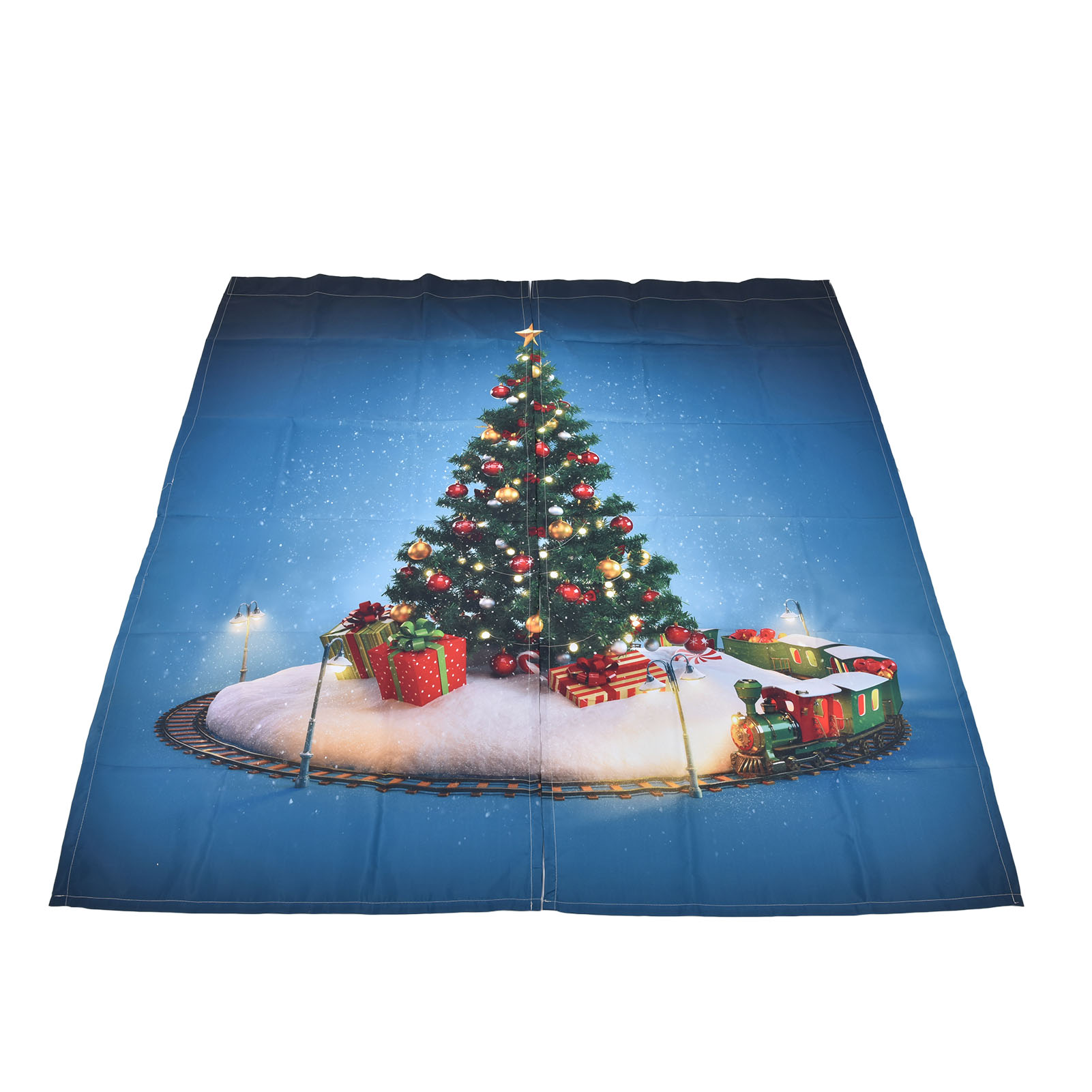 Weihnachtsvorhang 19, Kreatives 3d-digitaldesign, Hochwertige Verdunkelung, 150 X 166 Cm