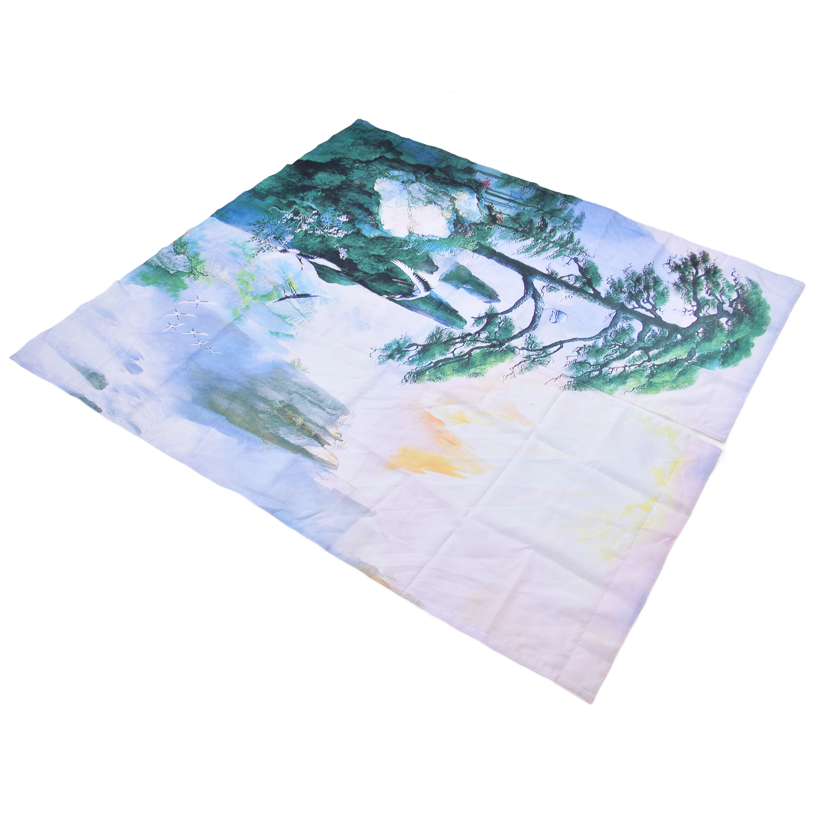 Hochwertiger Verdunkelungsvorhang Mit 3d-digitaldruck, Chinesisches Malereimuster (modell 48), 150 X 166 Cm, Individuelle Kreative Dekoration