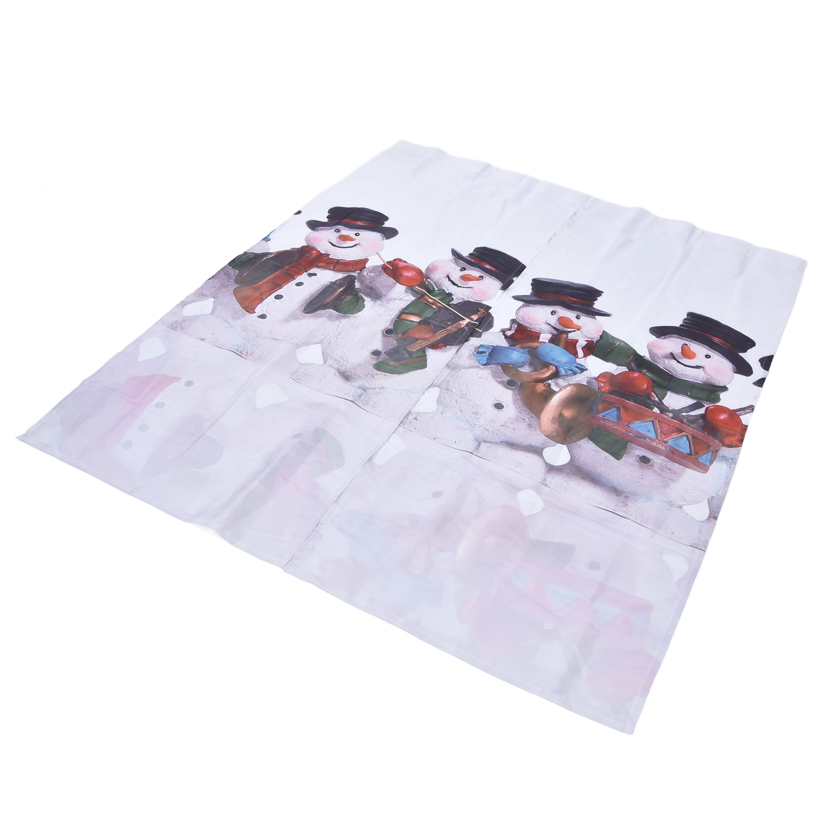 Hochwertiger Verdunkelungsvorhang Mit Kreativem 3d-digitaldruck, Weihnachtsmann- Und Schneemann-motiv, 150 X 166 Cm, 2er-set Zur Weihnachtsdekoration