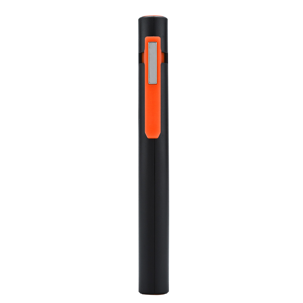 Wiederaufladbare Cob-led-taschenlampe, Stiftleuchte Mit Magnetischem Drehclip, Orange
