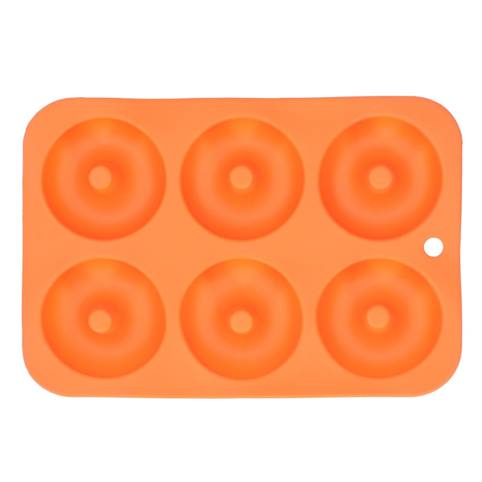 Silikon-donutform Mit 6 Mulden, Antihaftbeschichtet, Runde Schokoladenkuchenform, Backform Für Küche Und Backofen (orange)