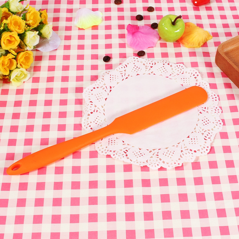 Kuchencreme-butterspatel, Teigschaber, Pinsel, Silikon-backwerkzeug, Orange