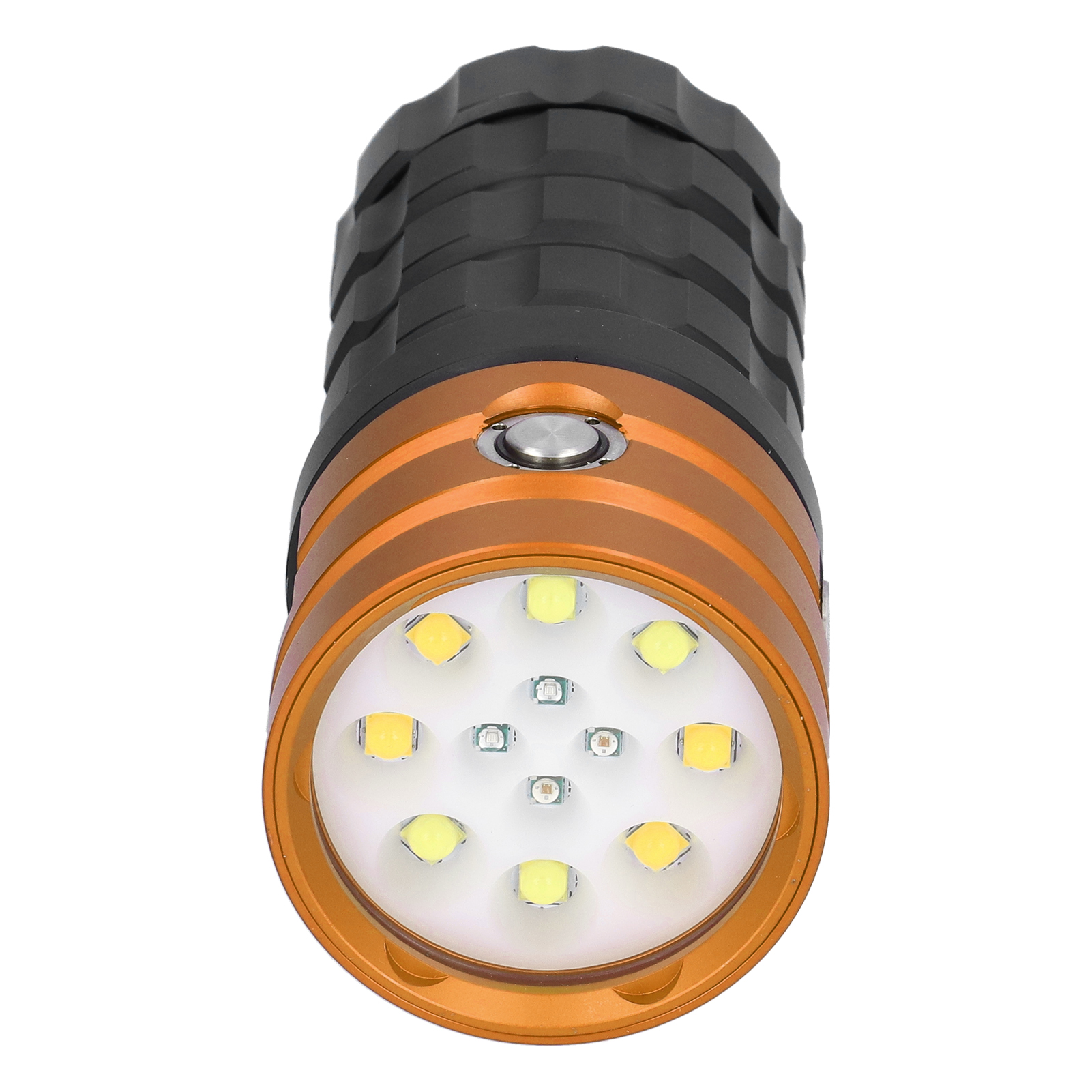 Tauchfotografie-fülllicht 10000 Lm 12 Leds Professionelle Taucherlampe Für 100 M Unterwassertiefe, Orange