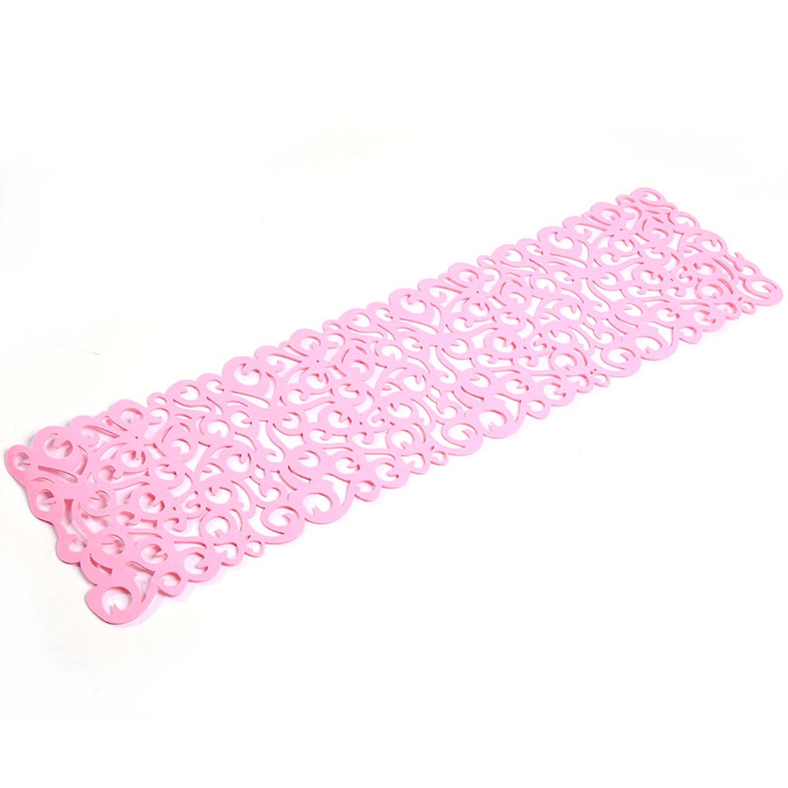 Rechteckiger Tischläufer Aus Filz, Platzsets, Tischsets, Haushaltsdekoration (rosa)