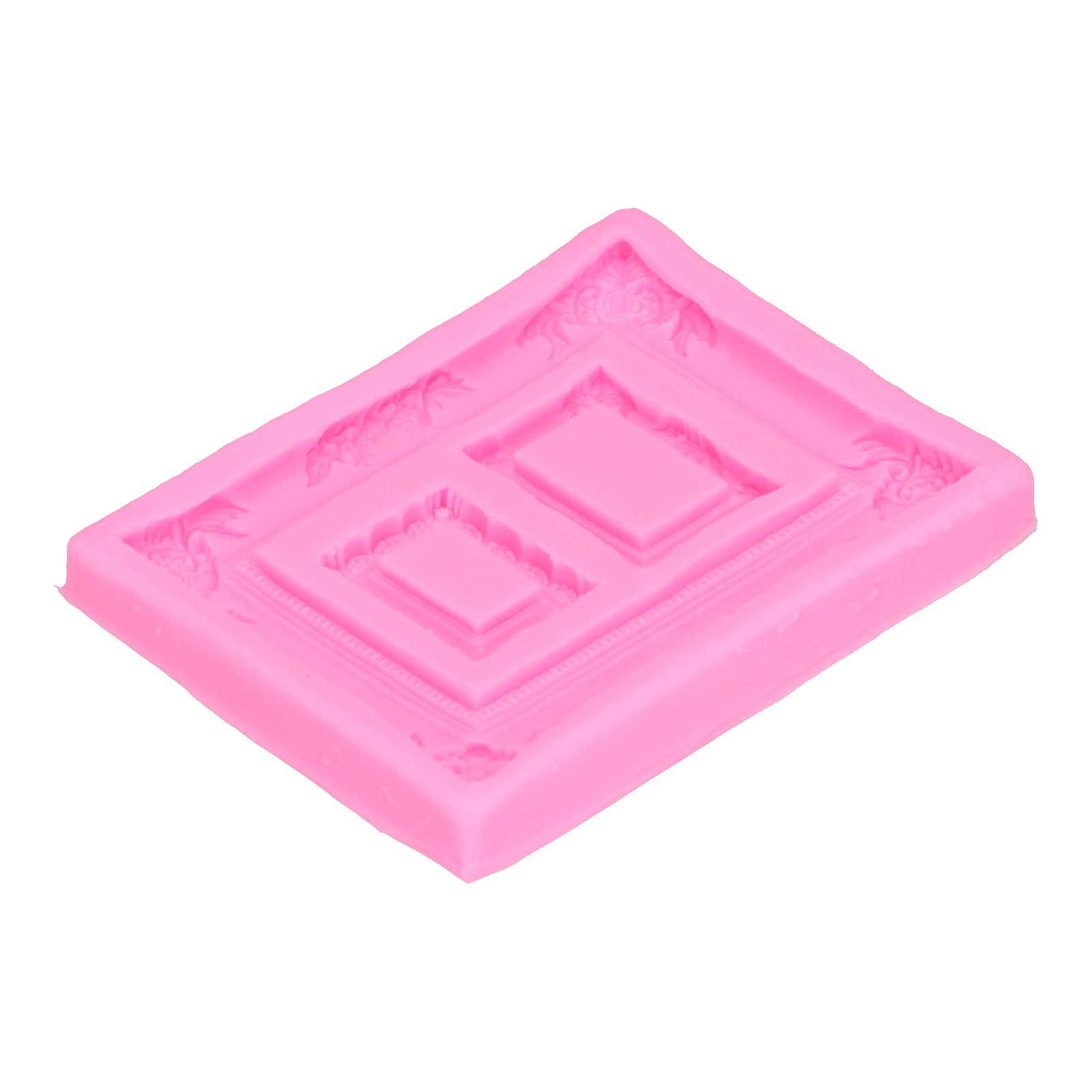 Silikonform Retro-fotorahmen Bilderrahmen Fondant Tortendekorationswerkzeug Schokoladenform Rosa