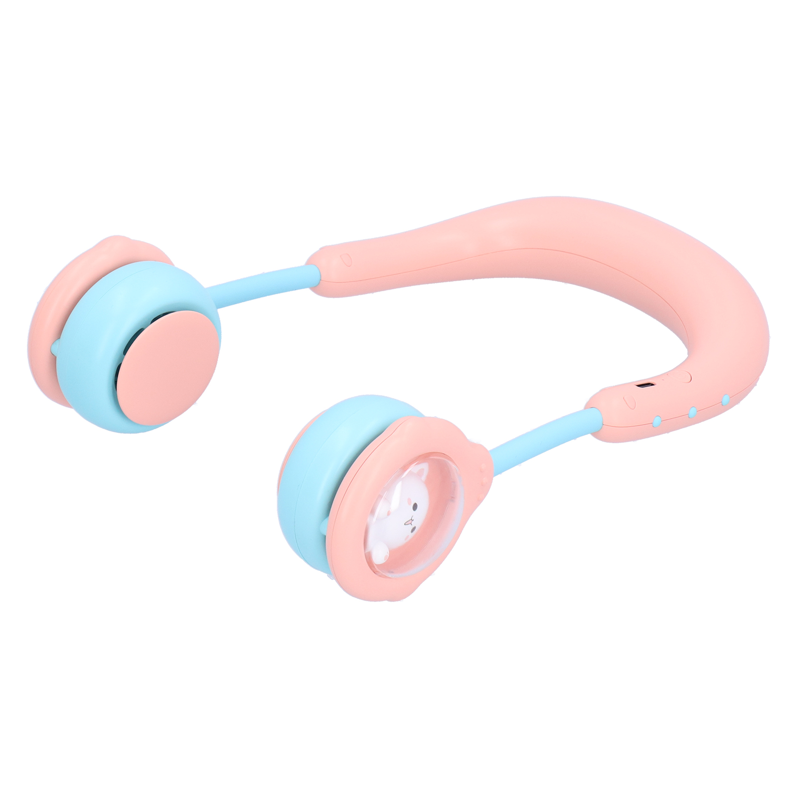 Mini-nackenventilator Für Kinder, Tragbar, Elektrisch, Usb-ladefunktion, Für Zuhause, Outdoor-sport, Rosa