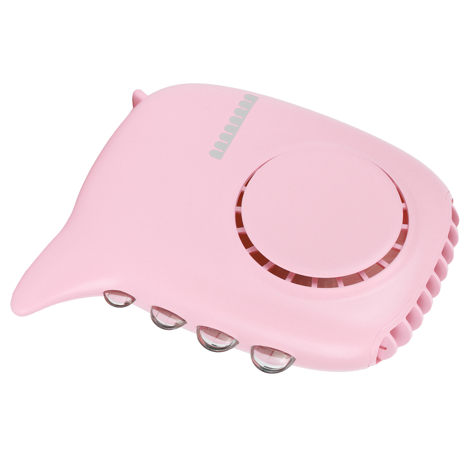Tragbarer, Kleiner Elektrischer Ventilator Zum Umhängen Mit 3 Windgeschwindigkeiten, Usb-ladefunktion, Rosa