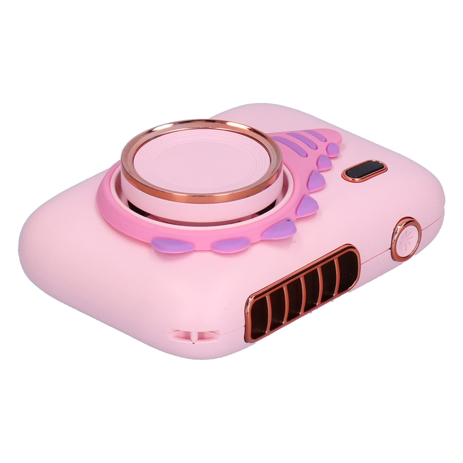 Handventilator, Tragbarer Nackenventilator, Kameraförmiger Mini-ventilator Mit Usb-ladekabel, Pink