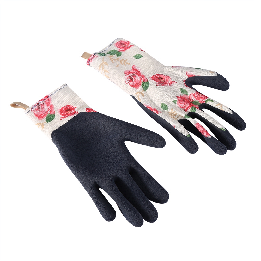 Ein Paar Lange, Rutschfeste, Wasserdichte Und Durchstichfeste Damen-gartenhandschuhe (rosa, Größe L)
