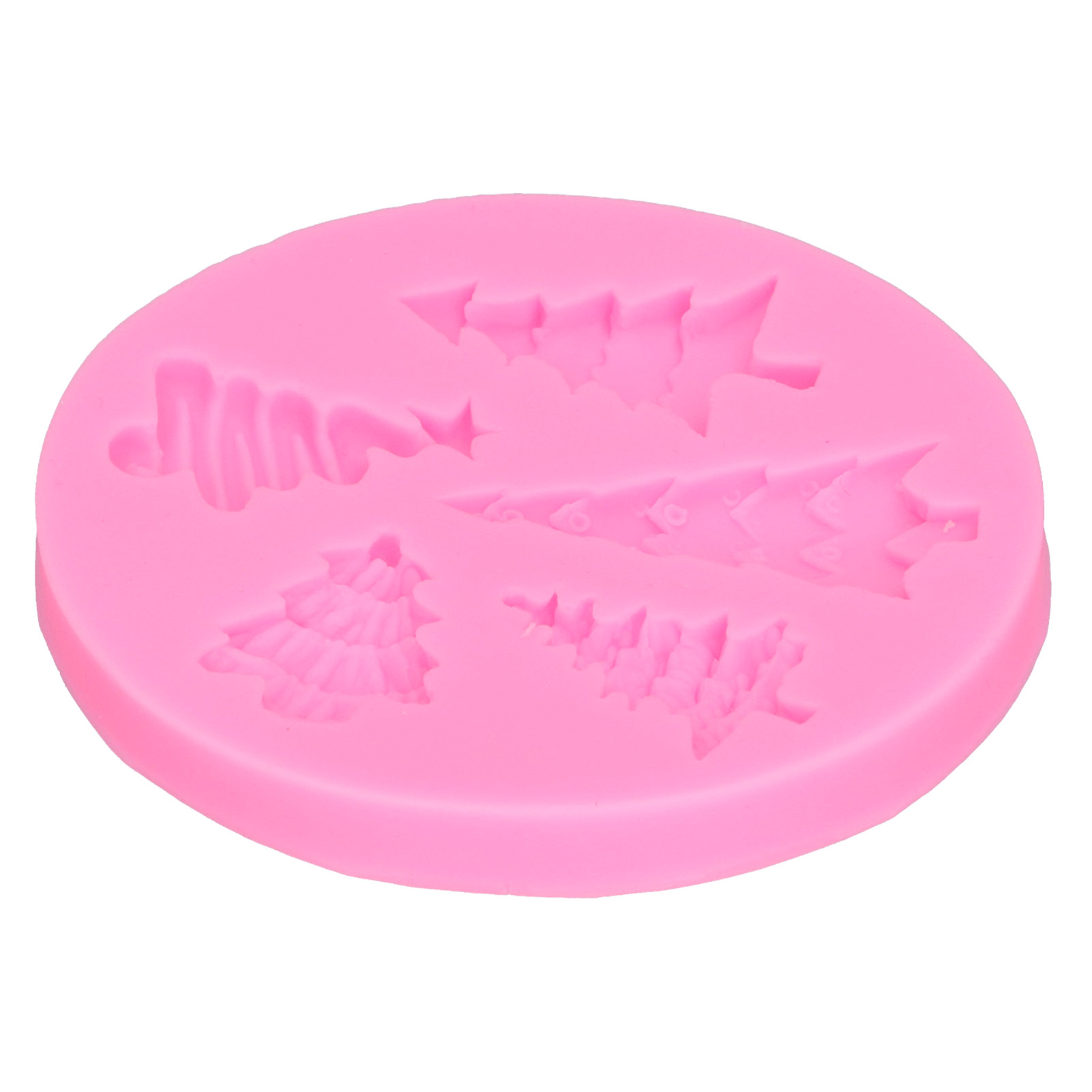 Weihnachtsbaum-silikonform Für Fondant, Schokolade, Diy-backform Für Bäckerei, Küche, Rosa