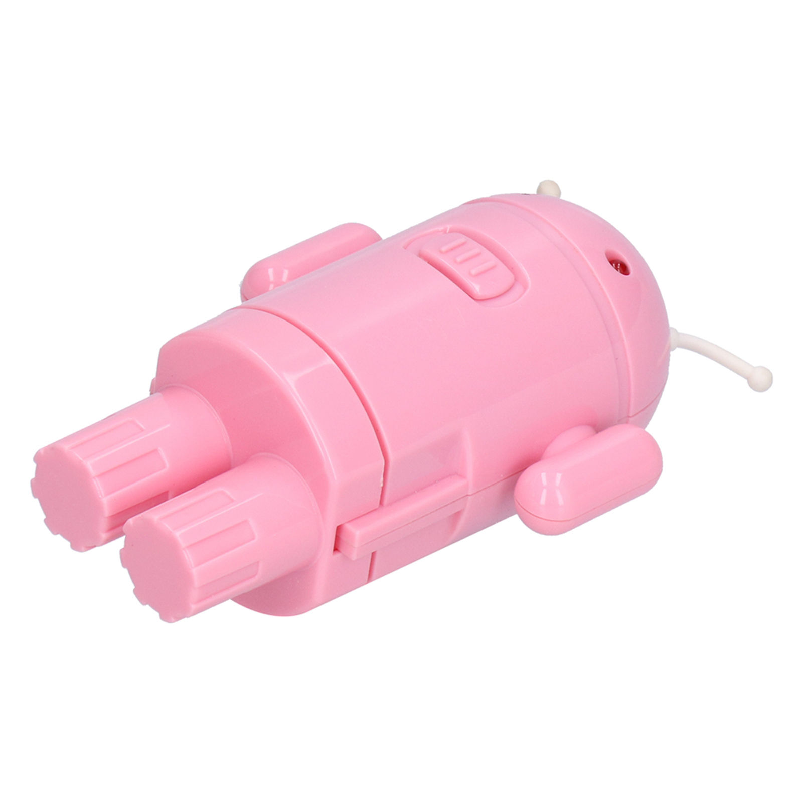 Tragbarer Universal-adapter In Roboterform Mit Eu-stecker Auf Usb-anschluss, 100–240 V, Rosa