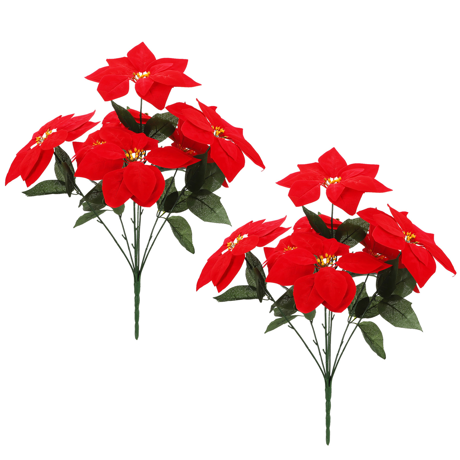 Künstlicher Weihnachtsstern, Künstliche Weihnachtsblumen Aus Roter Seide, Dekoration
