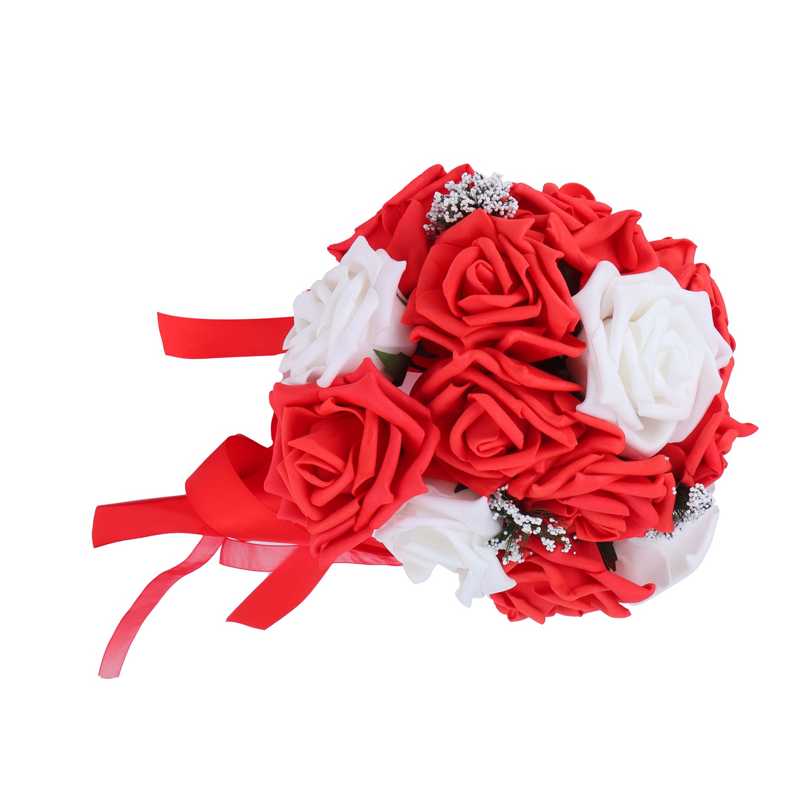 Brautstrauß Aus Künstlichen Pe-blumen, Leuchtend Rot, Für Hochzeit, Bühne, Büro Und Zuhause