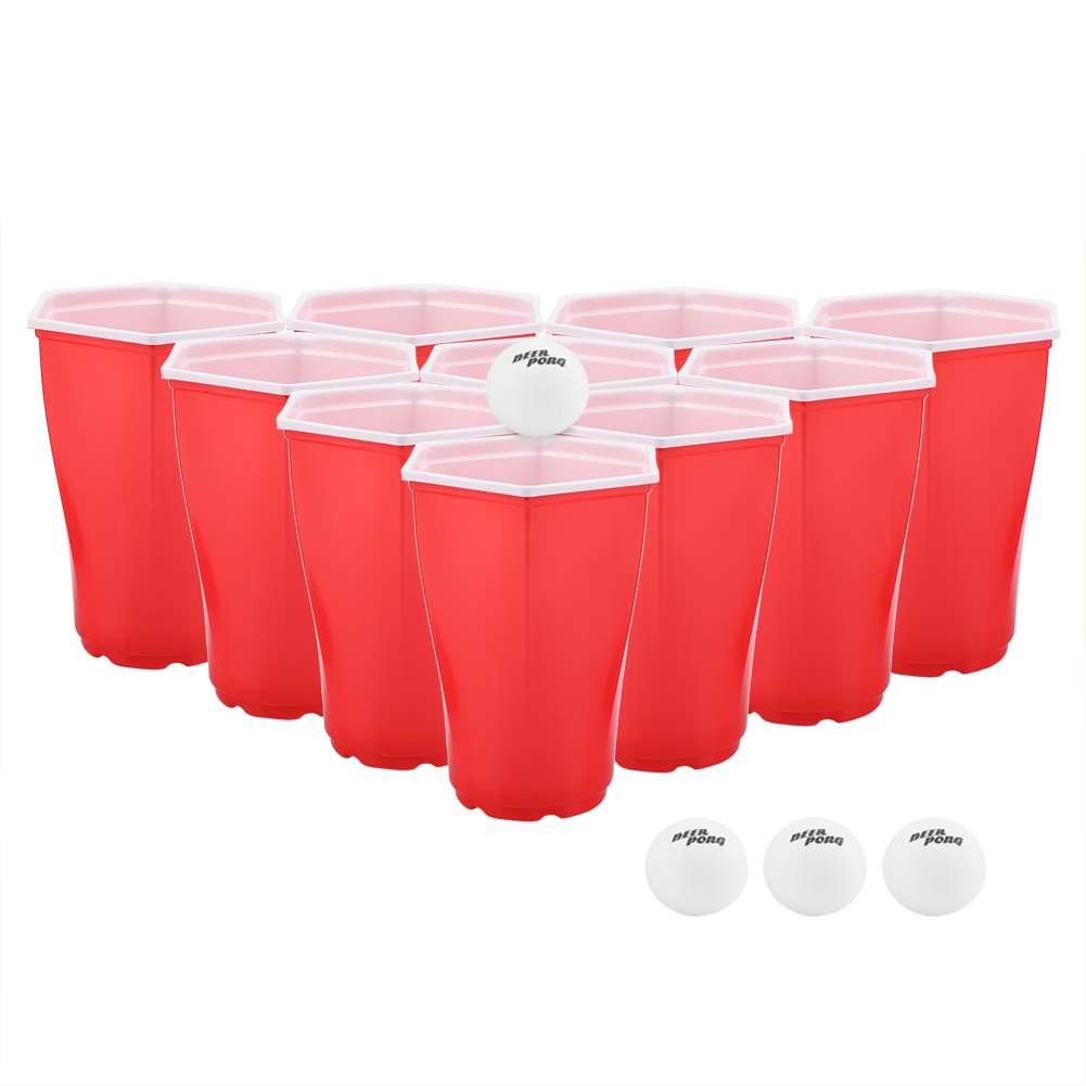 Hexcup Beer Pong Rotes Spielbecher-set Party