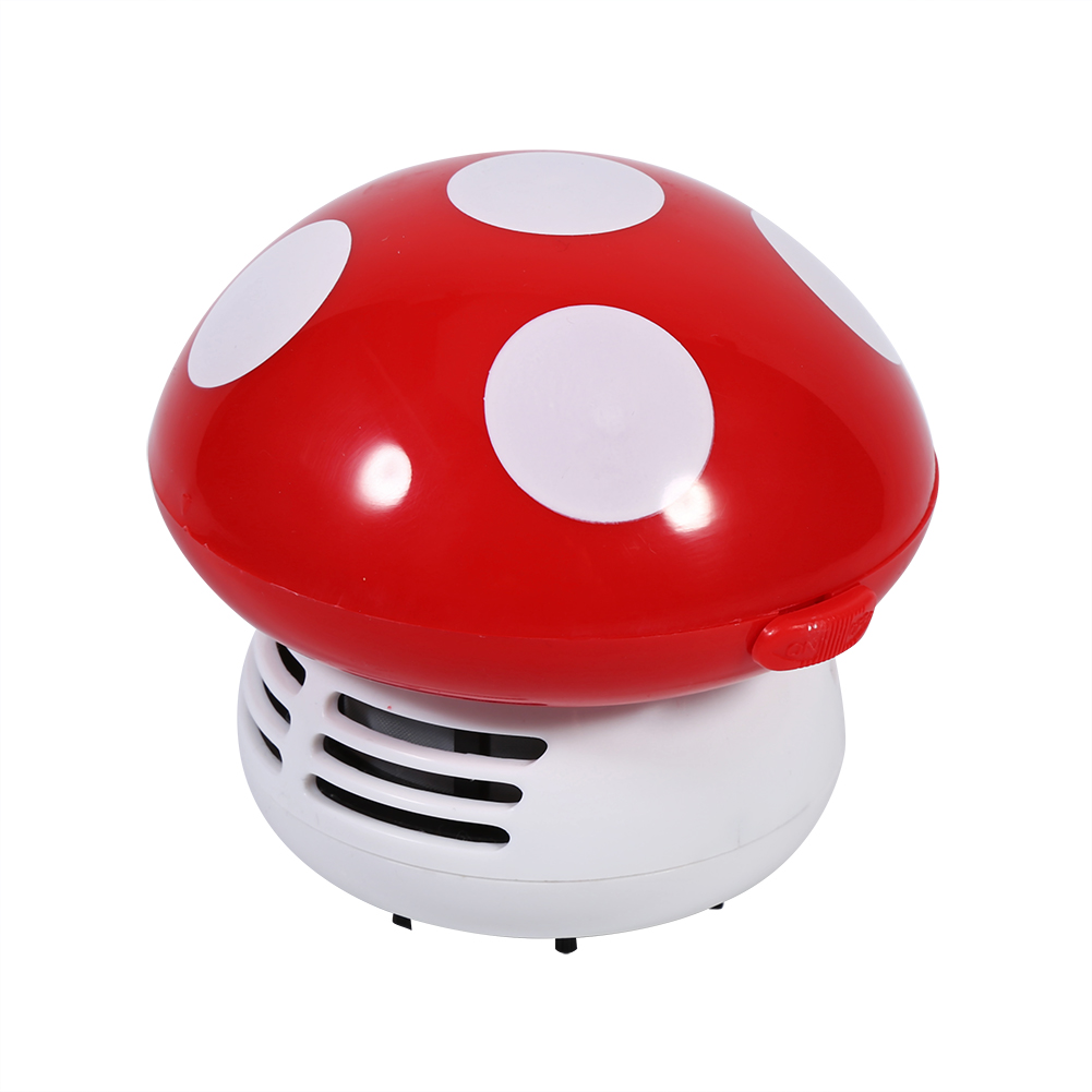 Niedlicher Mini-pilz-förmiger Schreibtisch-tastaturecken-staubsauger, Neu (rot)