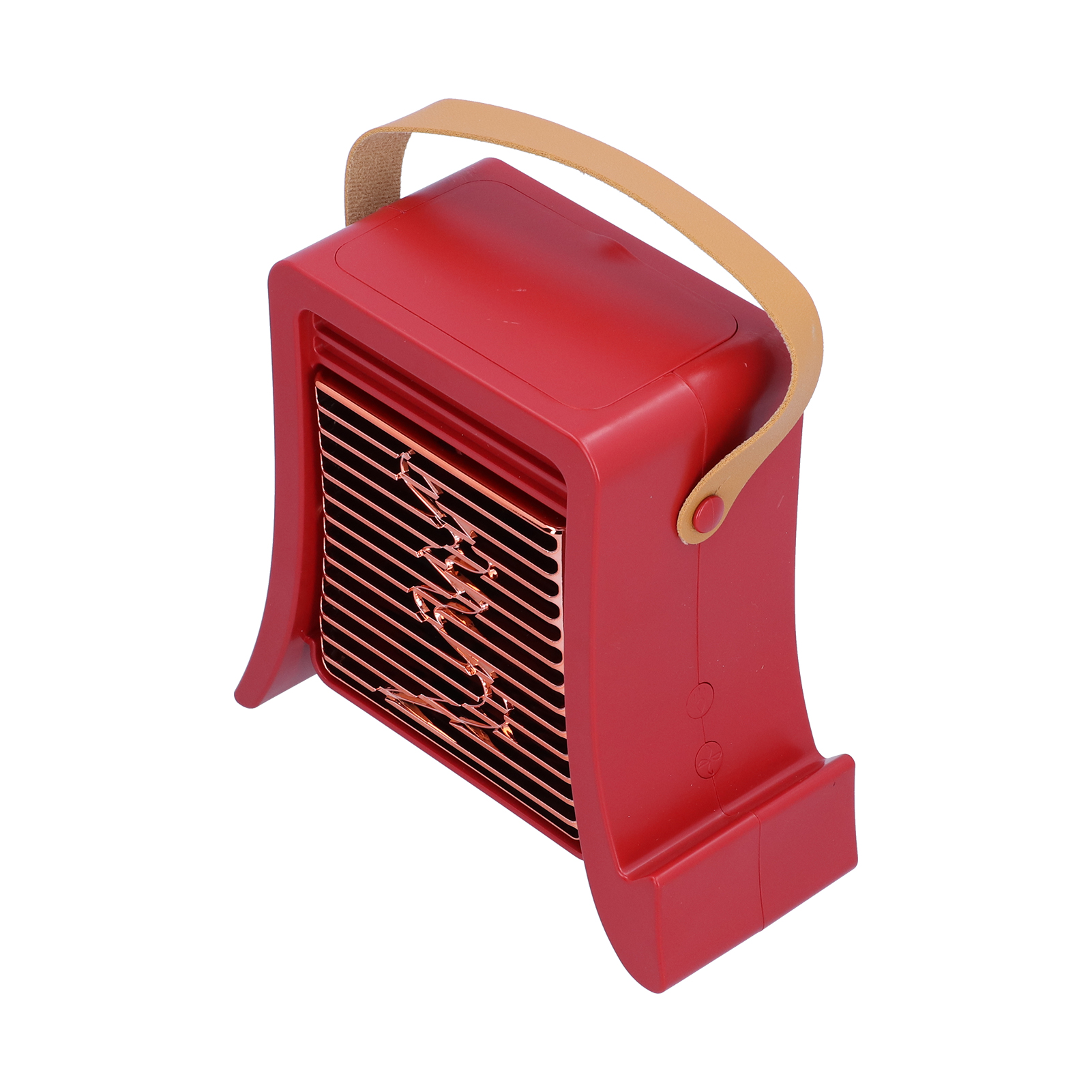 Tragbarer Led-luftbefeuchter-ventilator Mit Usb-ladefunktion Für Wohn- Und Esszimmer (rot)