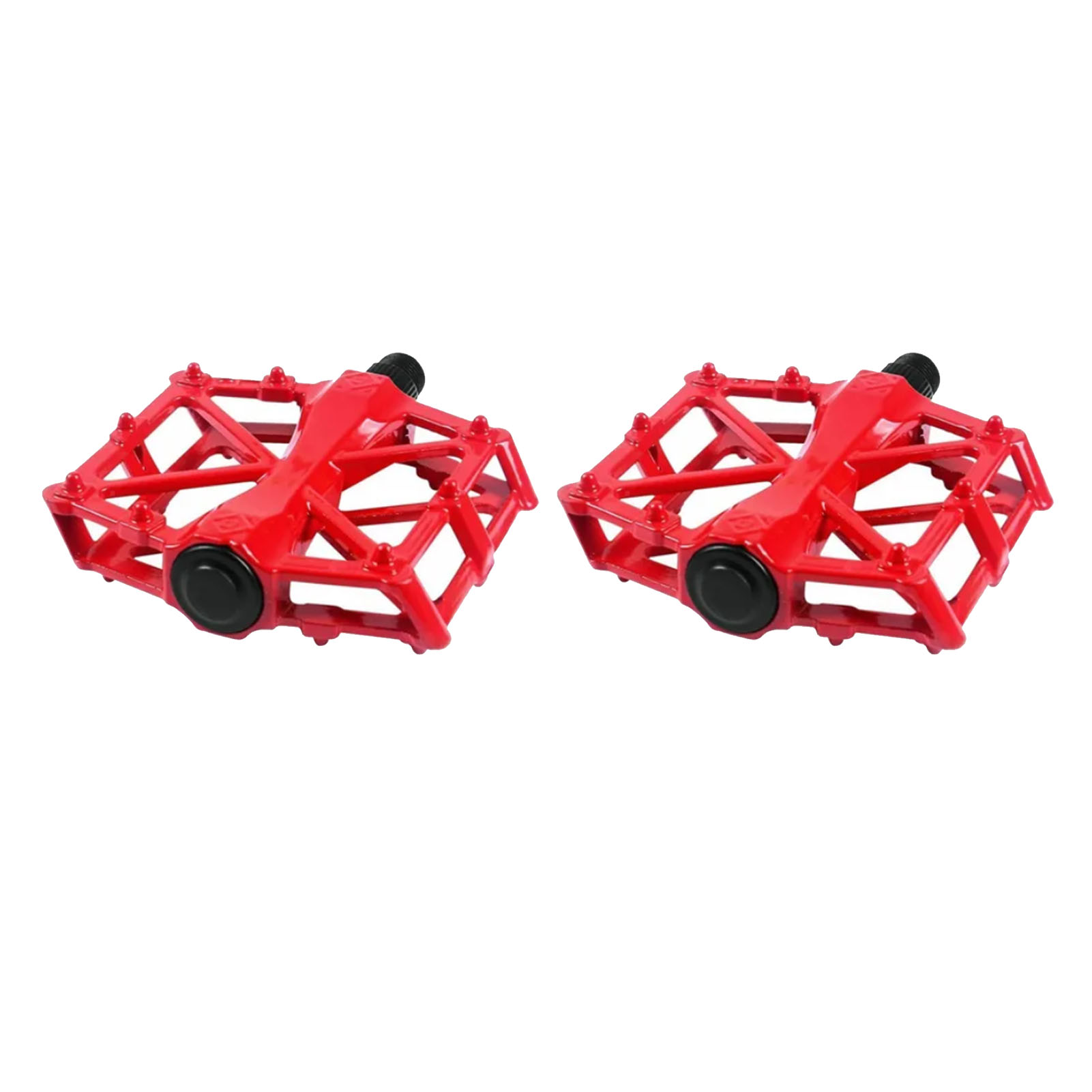 Mountainbike-pedale Aus Aluminiumlegierung, Stabiles Hohlprofil, Leicht, Hochfest, Breites Rennrad-pedalset, Rot