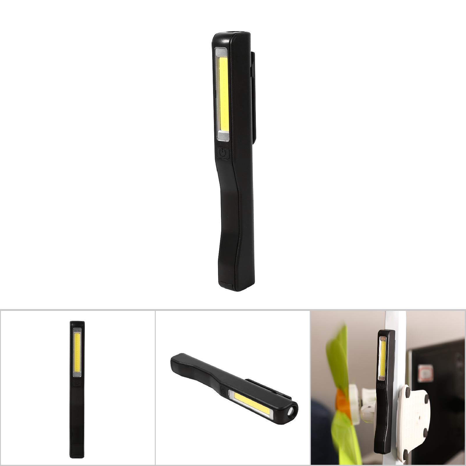 1 Stück Tragbare Led-handlampe Mit Usb-aufladung, Magnetclip, Arbeitsleuchte Und Inspektionslampe (schwarz)