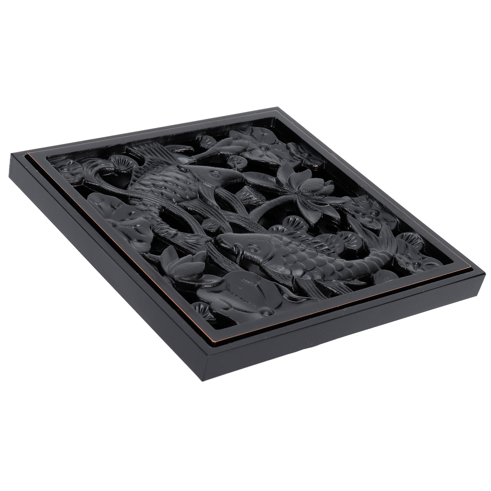 Schwarzer Duschablauf 10x10cm Kupfer-bodenablaufsieb Für Hotelbadezimmer/balkon