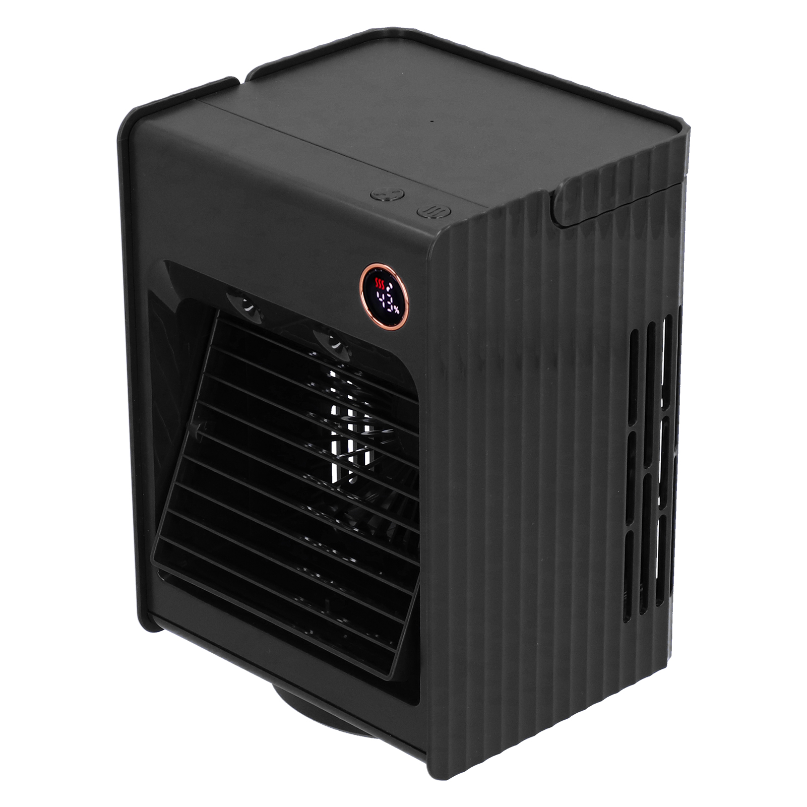2-in-1-oszillations-luftbefeuchter-ventilator Mit Licht, Usb-ladefunktion, Tisch-luftkühler Für Zuhause (schwarz)