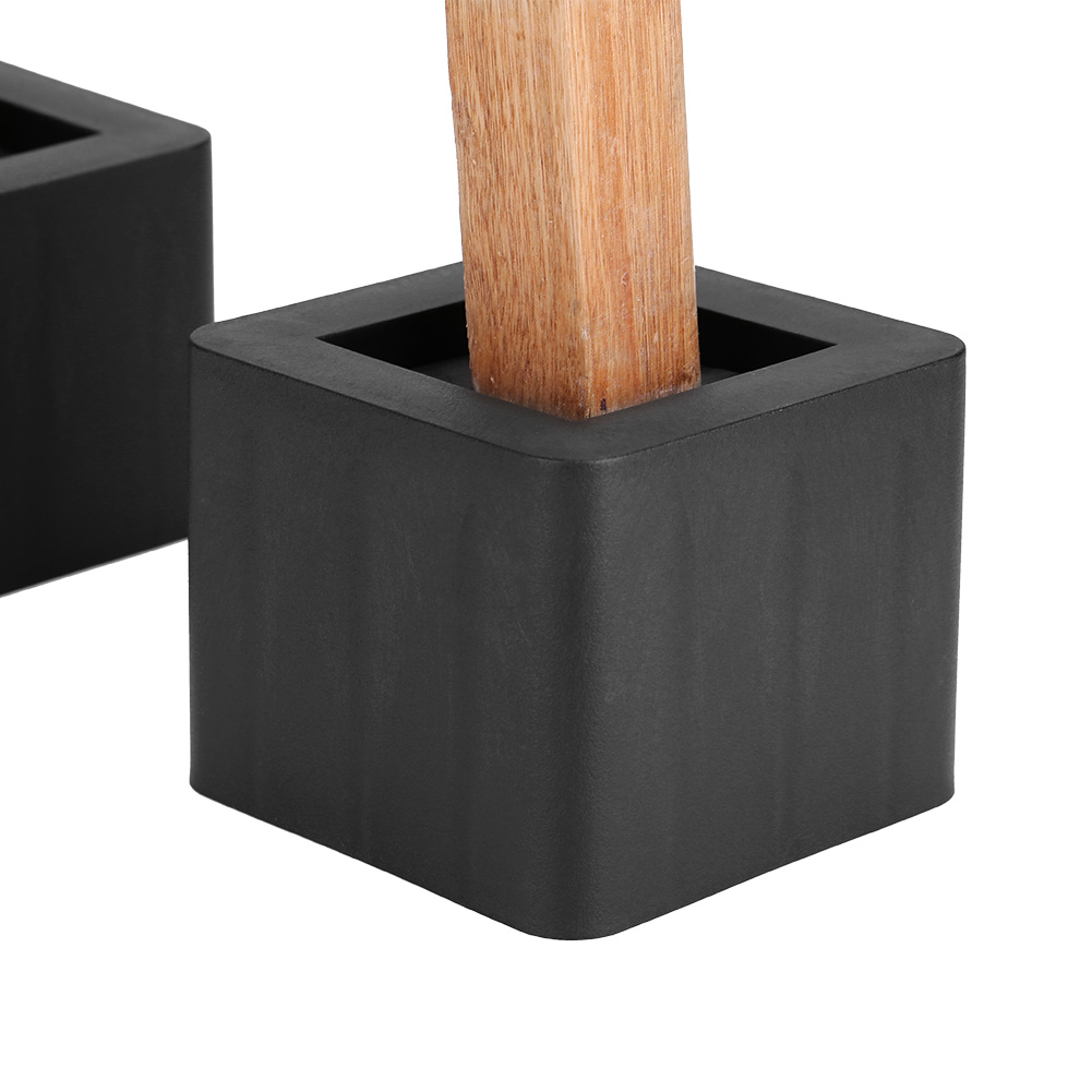 4er-set Möbelbeine Aus Pp-kunststoff, Rutschfest, Für Tisch, Schreibtisch, Bett Und Sofa, Schwarz
