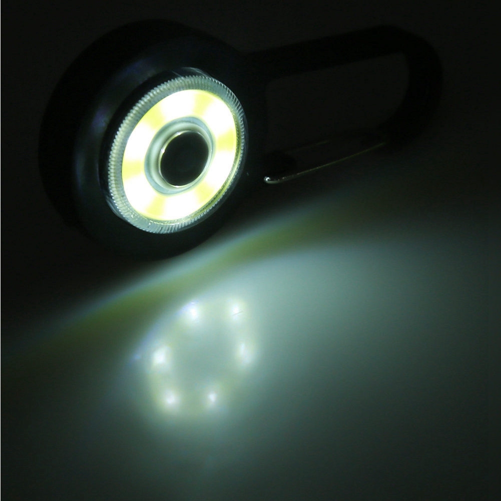 Leichte Led-sicherheitsleuchte Mit Karabinerhaken Für Nachtläufe Und Radfahren, Schwarz