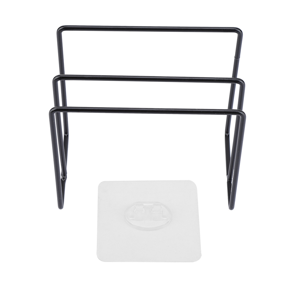 Wandmontierter, Selbstklebender Deckelhalter Für Schneidebretter, Küchenorganizer (schwarz)