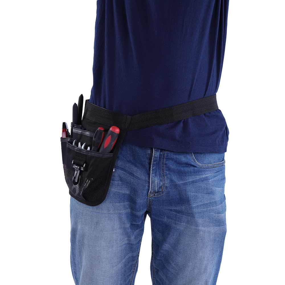Werkzeugtasche Für Elektriker Mit Mehreren Fächern, Vielseitig Einsetzbare Gürteltasche Mit Verstärktem Gürtel (schwarz)