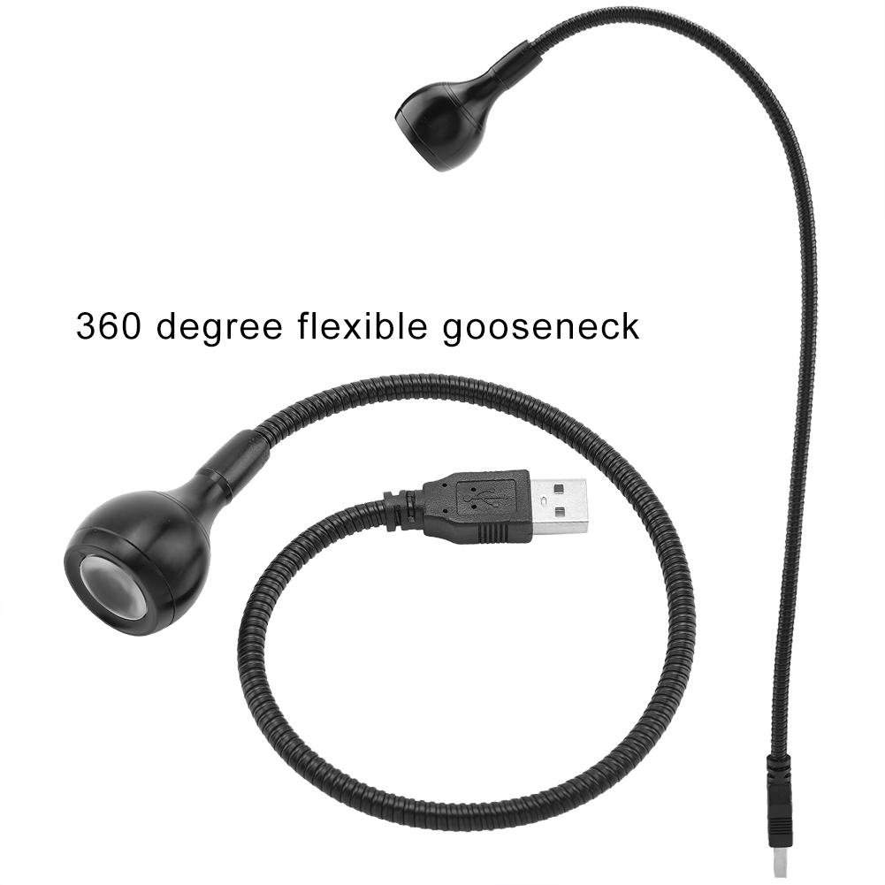 1w Lange, Flexible, Tragbare Usb-led-nachtleselampe (schwarz+warmweiß)