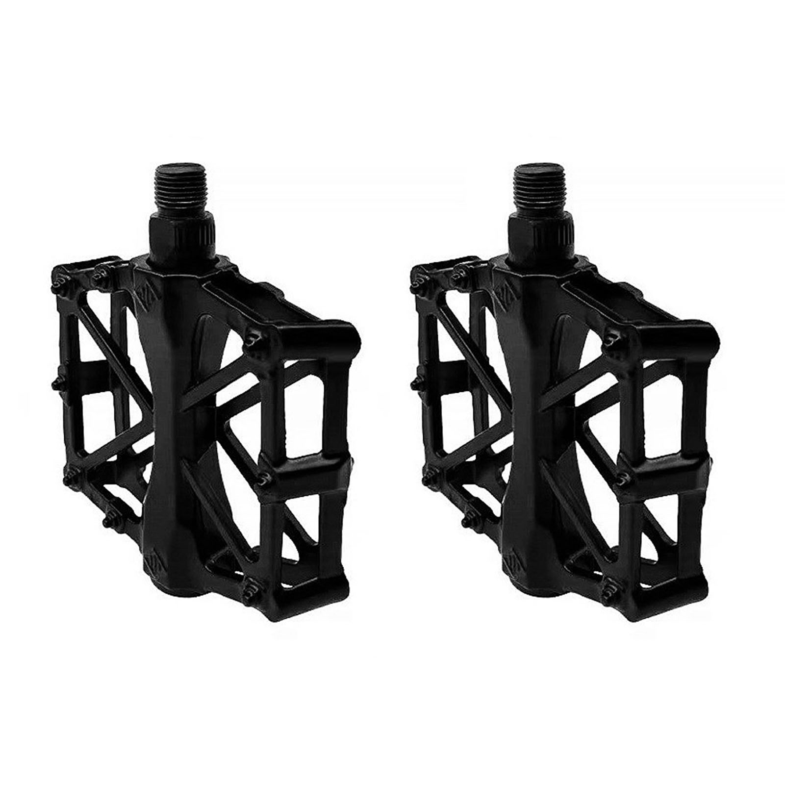 Mountainbike-pedale Aus Aluminiumlegierung, Stabiles Hohlprofil, Leicht, Hochfest, Breites Rennrad-pedale-set, Schwarz