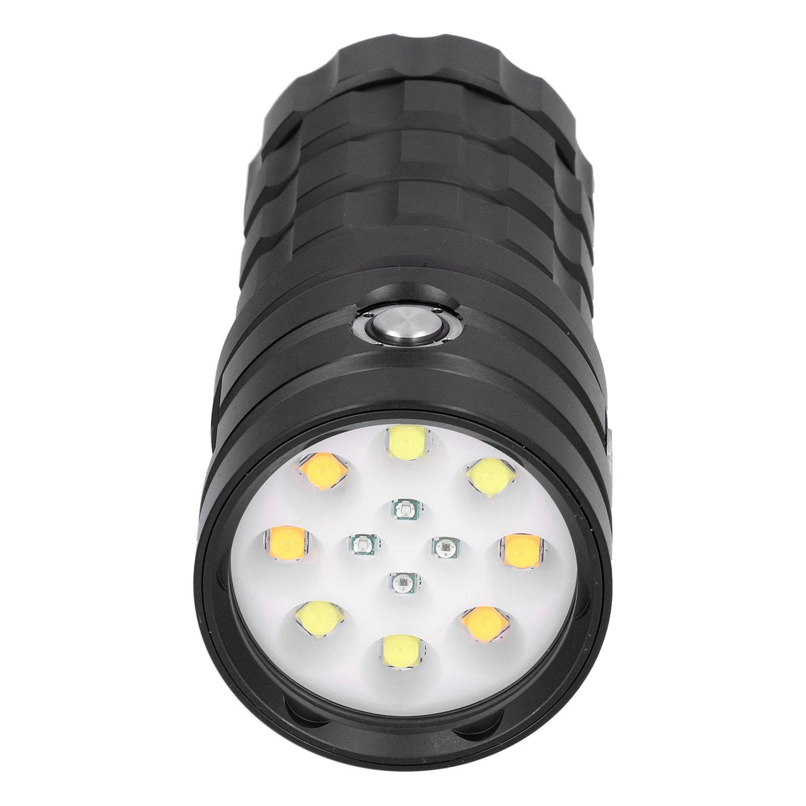 Professionelle Tauchlampe Für Tauchfotografie, 10000 Lumen, 12 Leds, Geeignet Für Bis Zu 100 M Unterwassertiefe, Schwarz