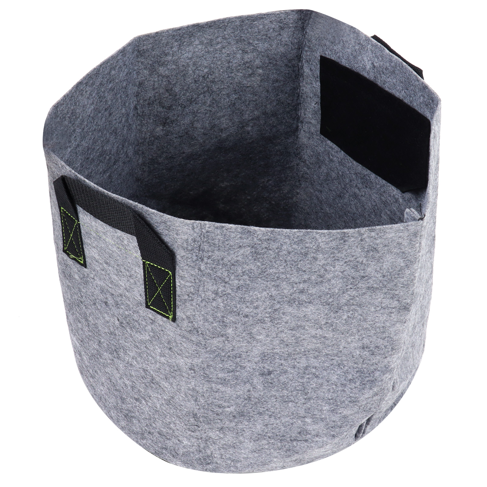 Pflanzsack Mit Griffen, Vliesstoff, Für Gemüse, Blumen, Topf, Grau+schwarz, 7 Gallonen