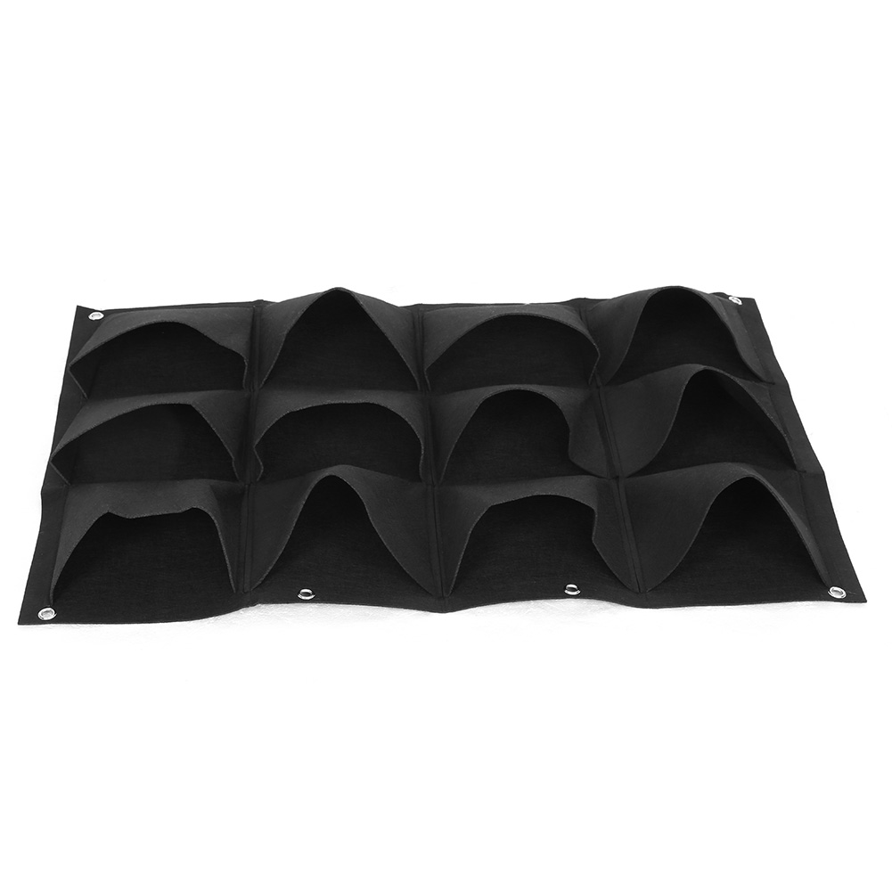 Pflanzbeutel Für Garten, Balkon, Wand, Vertikal, Hängend, Schwarz, 12 Taschen