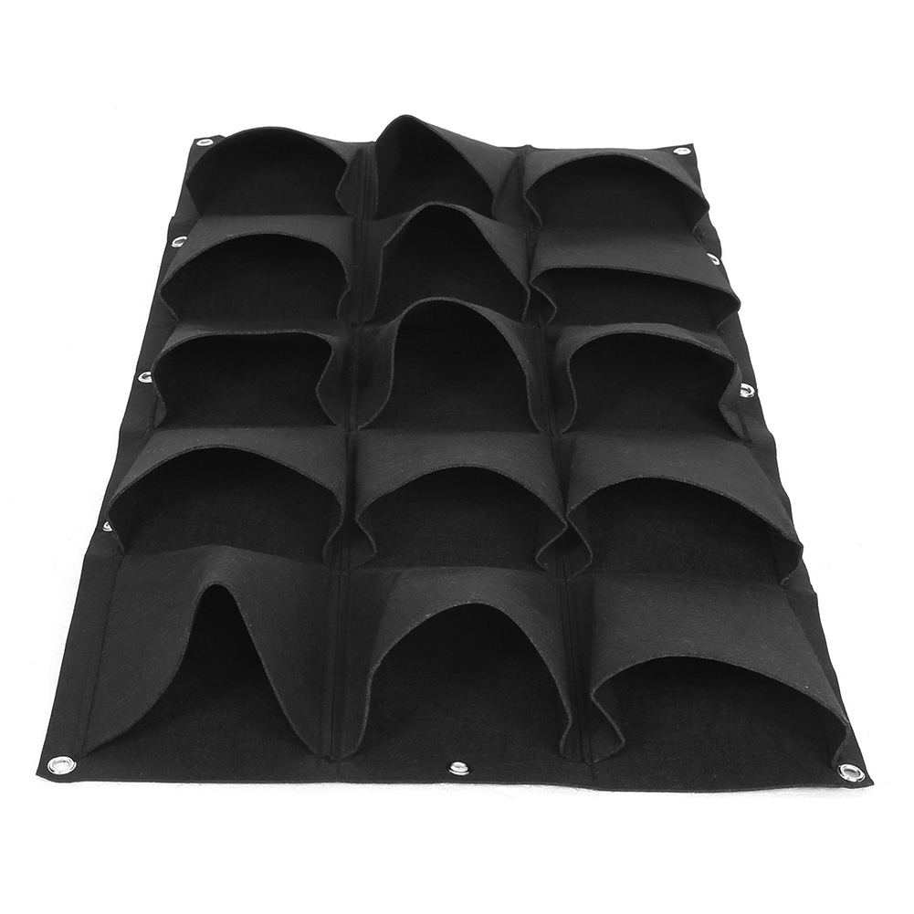Pflanzbeutel Für Garten, Balkon, Wand, Vertikal, Hängend, Schwarz, 15 Taschen