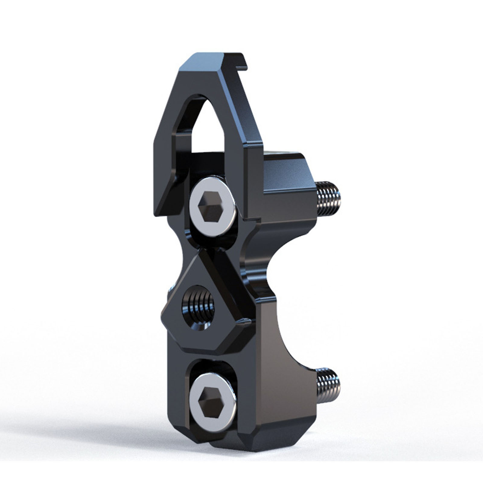 Support De Guidon De Moto 22 Mm En Alliage D'Aluminium T6063, Robuste Et Résistant, Universel, Noir.