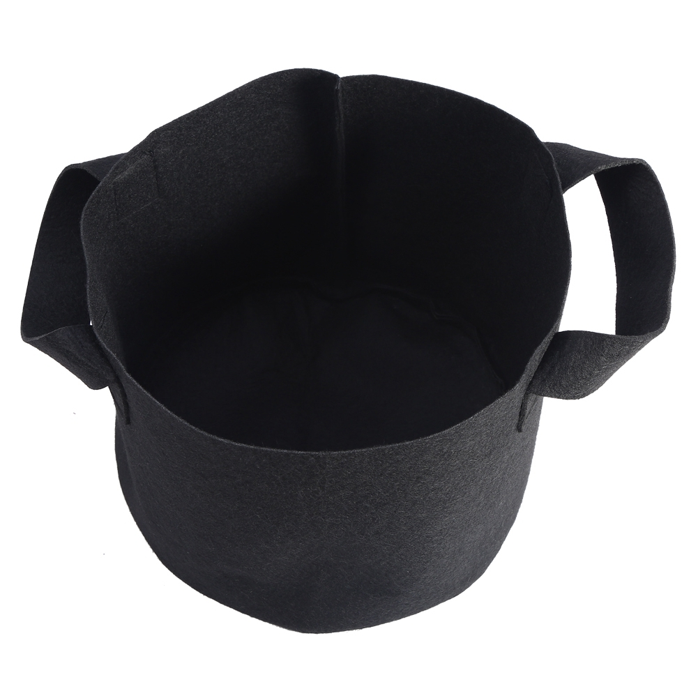 Schwarzer Pflanzsack Für Gemüse Und Blumen, Belüfteter Pflanztopf (3 Gallonen, 20 X 25 Cm)