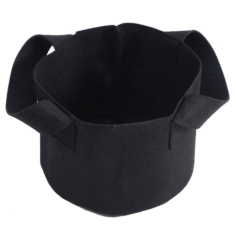 Schwarzer Pflanzsack Für Gemüse Und Blumen, Belüfteter Pflanztopf (1 Gallone, 14 X 18 Cm)