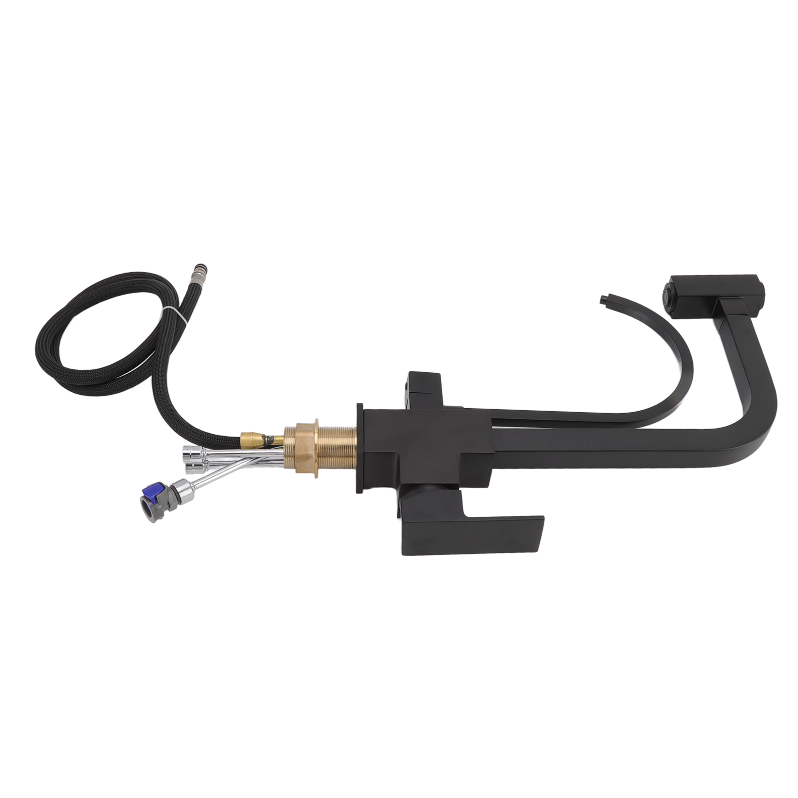 Küchenarmatur Mit Ausziehbarer Brause, 3-in-1-funktion, Wasserfilter, Universell Einsetzbares Spülbecken, Schwarz