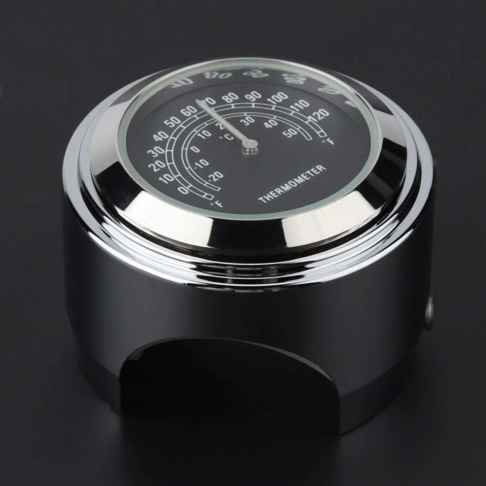 Wasserdichte Thermometerhalterung 22–25 Mm Für Motorradlenker, Schwarzes Zubehör
