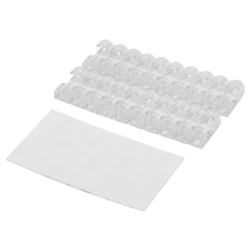 20 Stück Kabelhalter, Kabelclips, Organizer, Selbstklebende Kabelmanagement-klemme (transparent)