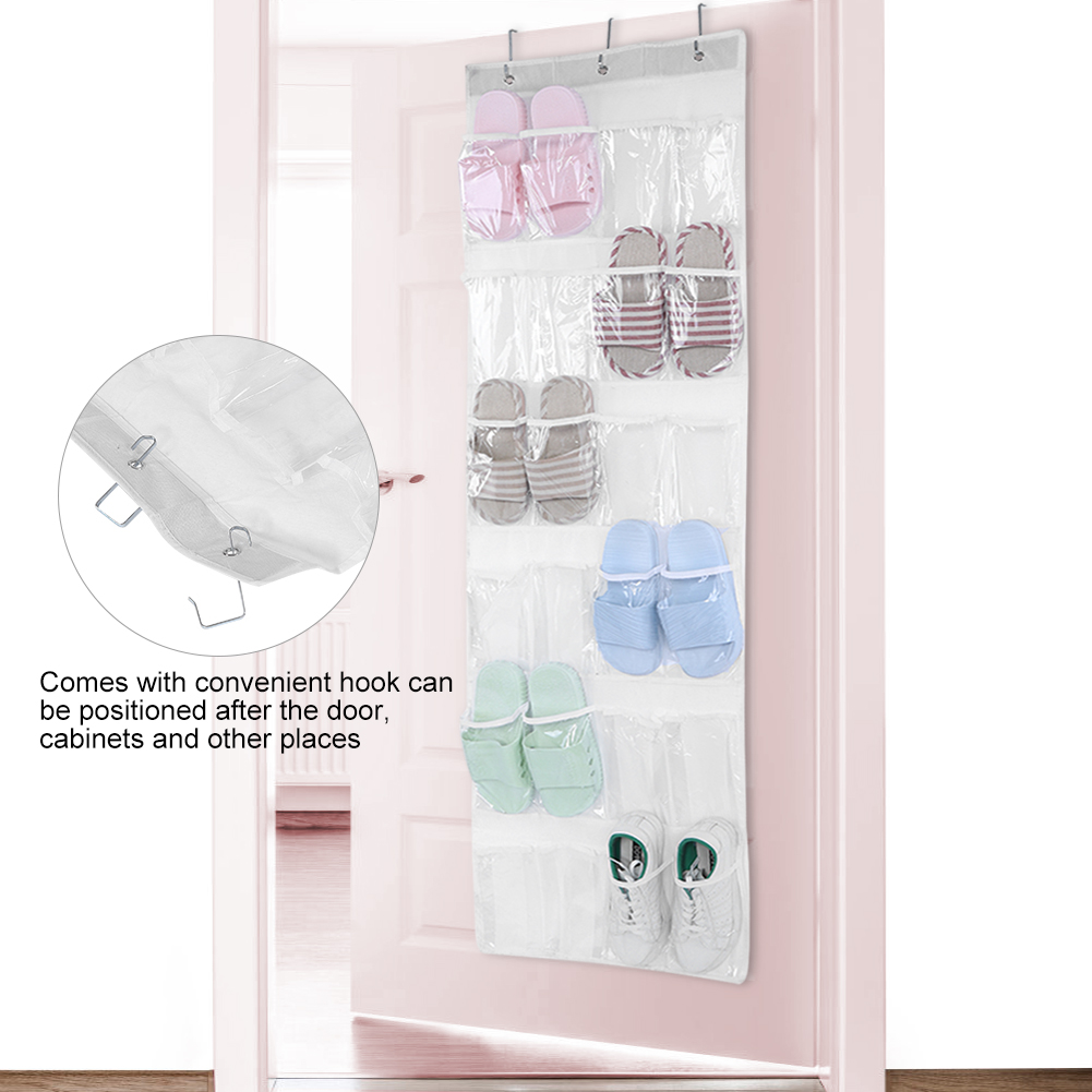 Hängende Aufbewahrungstaschen Mit 24 Fächern, Transparente Schuhbeutelhalter, Organizer-regal