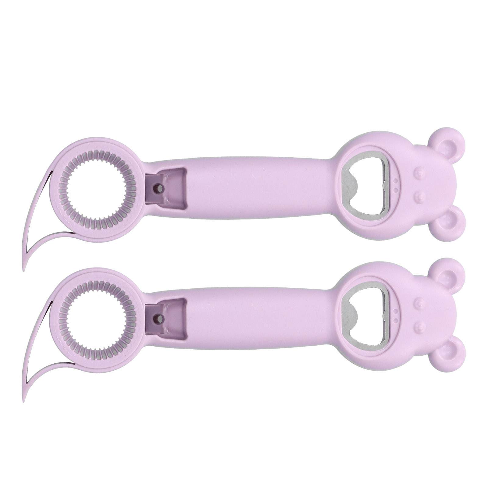 Stück 4-in-1 Dosenöffner, Universeller Tragbarer Manueller Flaschenöffner Für Getränke, Lila