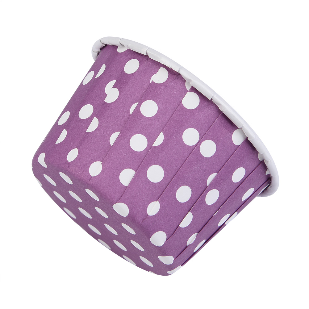 100 Mini-cupcake-förmchen, Runde Papierförmchen, Kuchenbackförmchen, Muffinförmchen, Für Zuhause, Partys, Hochzeiten, Lila